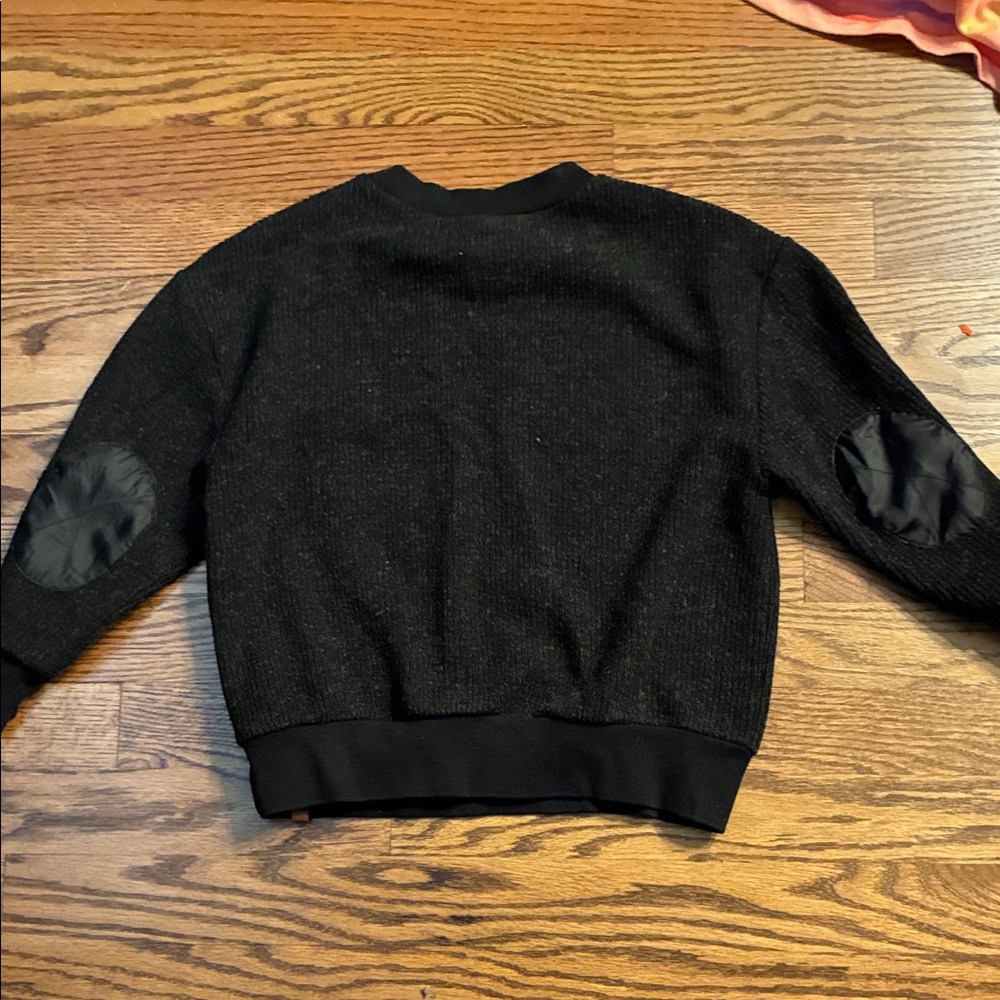 Deux Par  Deux Black Sweater with Pocket and elbow detail boys size 6 - Picture 7 of 9